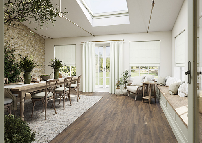 Laura Ashley Candy Stripe, Bottle Green - Twist&Fit Roman Blind - Image 7